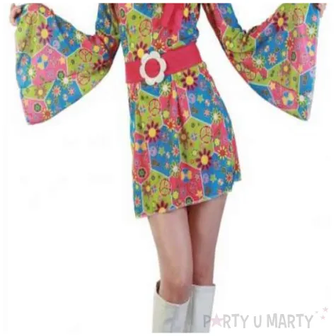 stroj dla doroslych hipiska retro sukienka w kwiaty i pacyfki godan rozm m