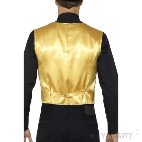 stroj dla doroslych kamizelka cekinowa zloty smiffys rozm xl