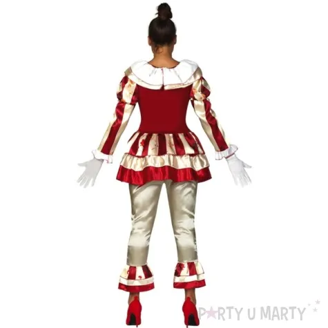 stroj dla doroslych klaun zabojczyni czerwony zloty guirca rozm m