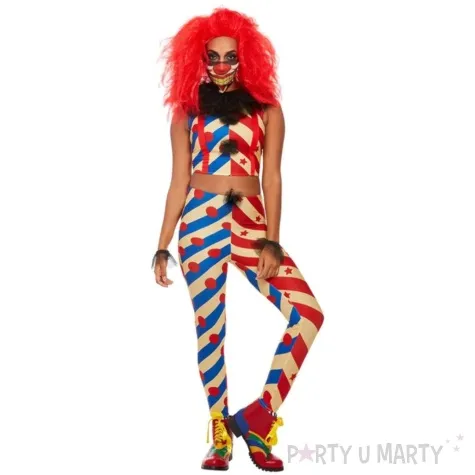 stroj dla doroslych kobieta klaun psychopata wielokolorowy smiffys rozm s