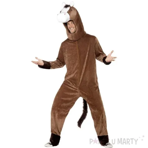stroj dla doroslych kombinezon kon z glowa brazowy smiffys rozm uniw
