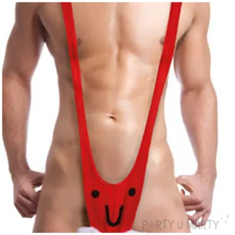 stroj dla doroslych kostium borata mankini czerwone ootb