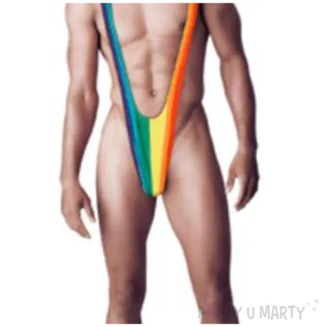 stroj dla doroslych kostium borata mankini teczowe ootb