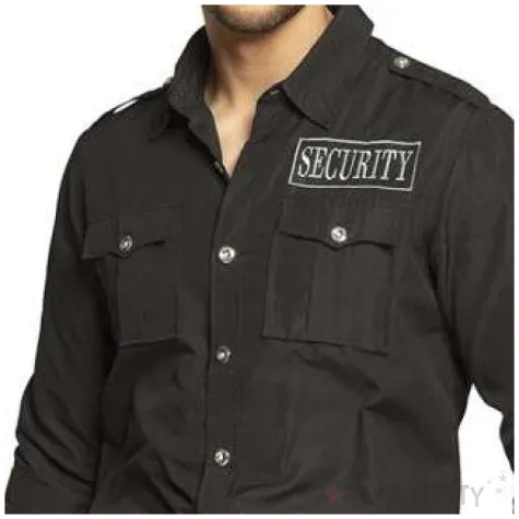 stroj dla doroslych koszula ochrona security czarna boland rozm 50 52