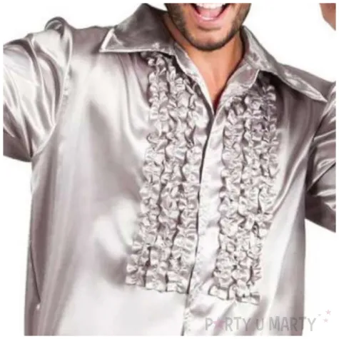 stroj dla doroslych koszula retro z zabotem srebrny boland rozm m