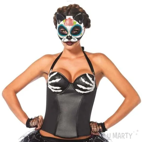 stroj dla doroslych lateksowy gorset kosciste dlonie leg avenue rozm m