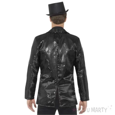 stroj dla doroslych marynarka cekinowa czarny smiffys rozm m