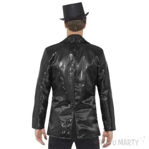 stroj dla doroslych marynarka cekinowa czarny smiffys rozm xl