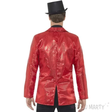 stroj dla doroslych marynarka cekinowa czerwony smiffys rozm xl