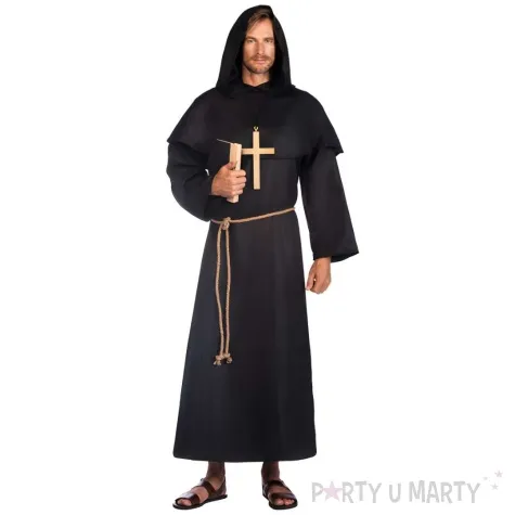 stroj dla doroslych mnich z krzyzem czarny amscan rozm xl