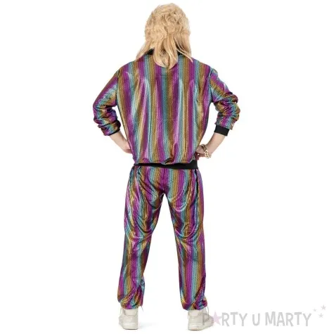 stroj dla doroslych ortalionowy dres metaliczny blysk retro lata 80 funnyfashion rozm l