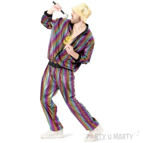 stroj dla doroslych ortalionowy dres metaliczny blysk retro lata 80 funnyfashion rozm xl