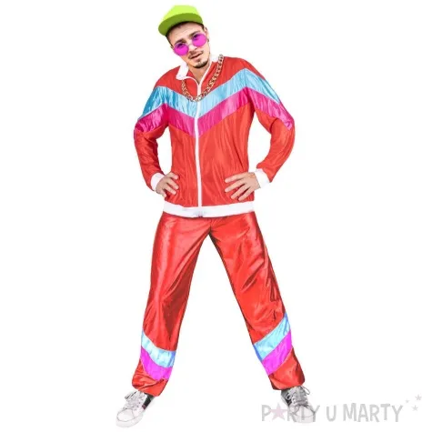 stroj dla doroslych ortalionowy dres retro lata 80 funnyfashion rozm xl