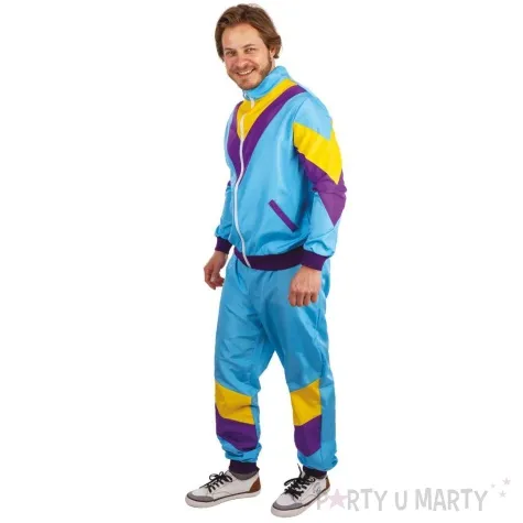 stroj dla doroslych ortalionowy dres retro lata 80 ptitclown rozm l xl