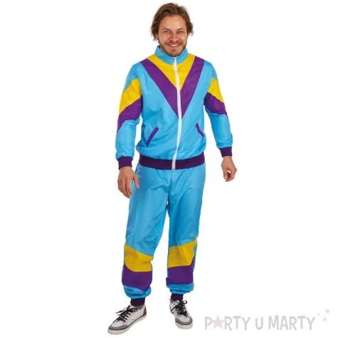 stroj dla doroslych ortalionowy dres retro lata 80 ptitclown rozm s m