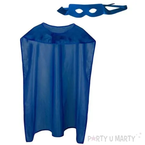 stroj dla doroslych peleryna bohatera z maska niebieska boland 90 cm