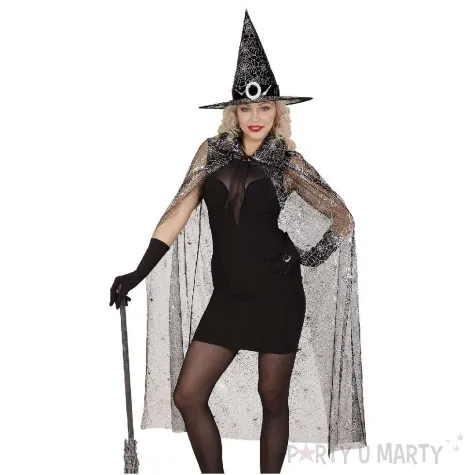 stroj dla doroslych peleryna kapelusz czarownica czarno bialy widmann rozm uniw
