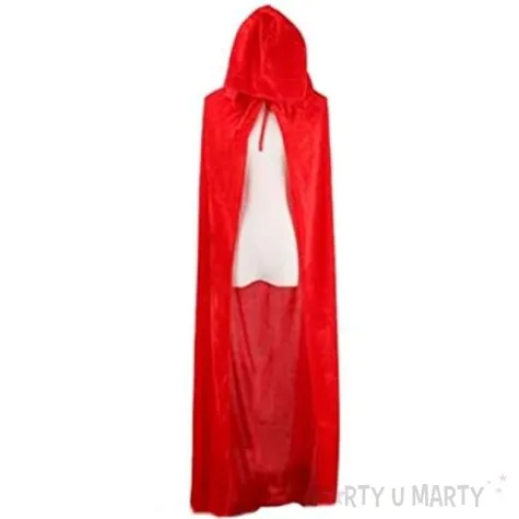 stroj dla doroslych peleryna satynowa z kapturem czerwona carnival toys