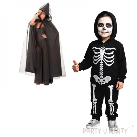 stroj dla doroslych peleryna tiulowa z kapturem czarna carnival toys