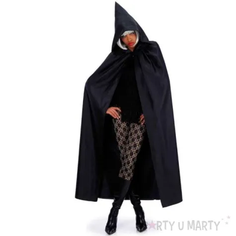 stroj dla doroslych peleryna z kapturem czarna carnival toys