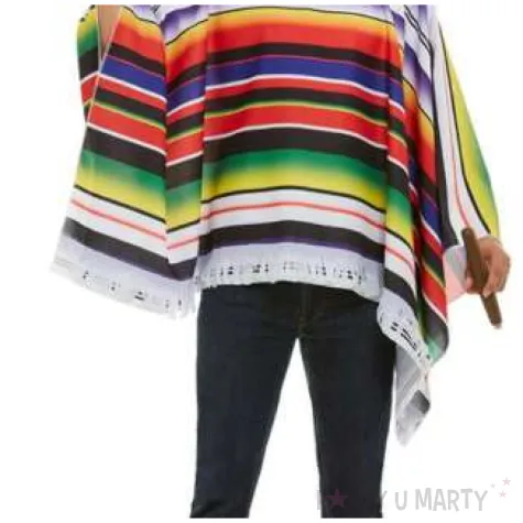 stroj dla doroslych ponczo meksykanskie paski mix smiffys