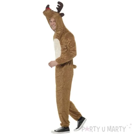 stroj dla doroslych renifer rudolf puchaty kombinezon brazowy smiffys rozm l