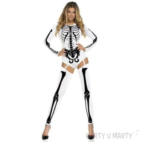 stroj dla doroslych sexy szkieletorka bialo czarna rozm s m