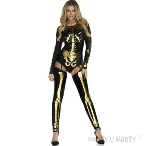 stroj dla doroslych sexy szkieletorka czarno zlota rozm s m