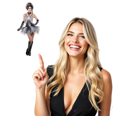 stroj dla doroslych szkieletorka czarno bialy amscan rozm m