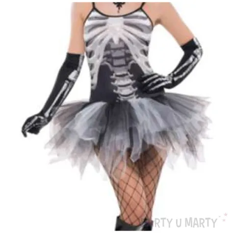 stroj dla doroslych szkieletorka czarno bialy amscan rozm m