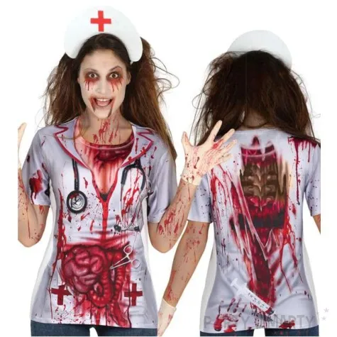 stroj dla doroslych upiorna pielegniarka koszulka guirca rozm uniw