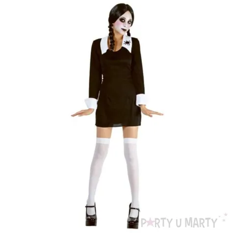 stroj dla doroslych wednesday addams gotycka uczennica czarny godan rozm m