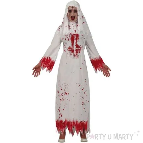 stroj dla doroslych zakonnica krwawa bialo czerwony guirca rozm m