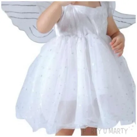 stroj dla dzieci aniol sukienka i skrzydla na jaselka bialy godan rozm 92 104