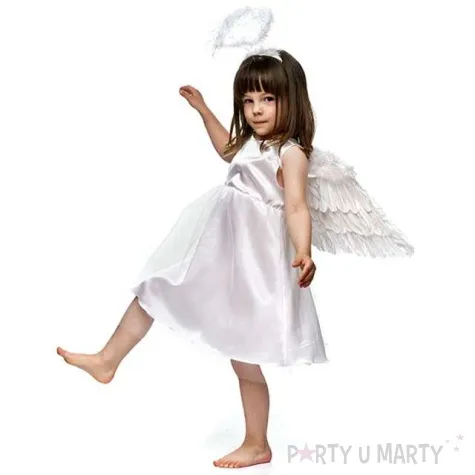 stroj dla dzieci aniolek bialy partydeco 6 8 lat