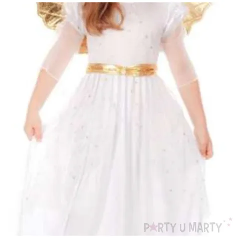 stroj dla dzieci aniolek z aureolka i skrzydlami party tino 122 128