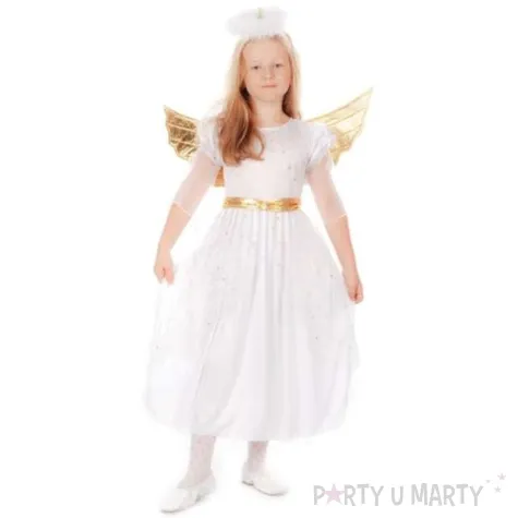 stroj dla dzieci aniolek z aureolka i skrzydlami party tino 146 152