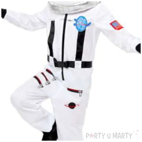 stroj dla dzieci astronauta z helmem bialy amscan rozm 116 128 cm