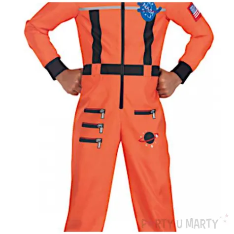 stroj dla dzieci astronauta z helmem pomaranczowy amscan rozm 104 116 cm