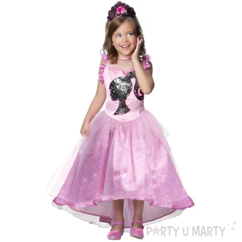 stroj dla dzieci barbie ksiezniczka rozowy rubies rozm 98 104