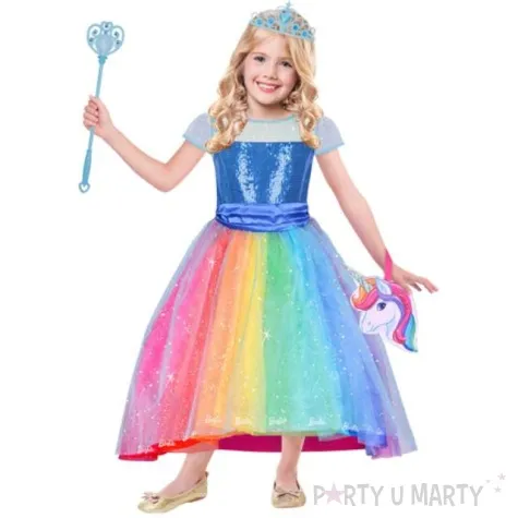 stroj dla dzieci barbie teczowa wrozka amscan 98 110 cm