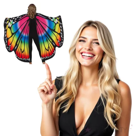 stroj dla dzieci barwny motyl guirca 160x130 cm