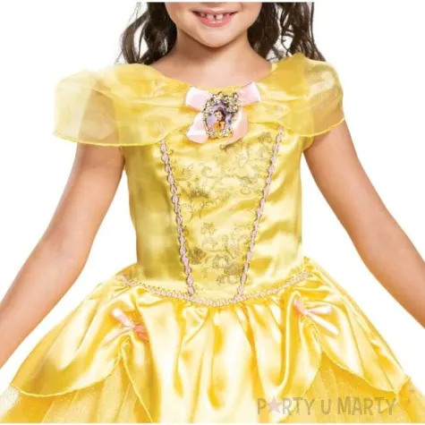 stroj dla dzieci bella deluxe sukienka zolta disguise 109 123 cm