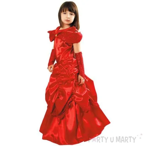 stroj dla dzieci bella lux czerwona kraszek rozm 98 104 cm