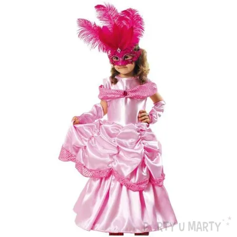 stroj dla dzieci bella lux rozowa kraszek rozm 134 140 cm