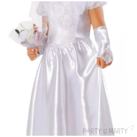 stroj dla dzieci biala panna mloda kraszek rozm 134 140 cm