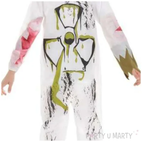 stroj dla dzieci biohazard bialy smiffys rozm 130 140 cm