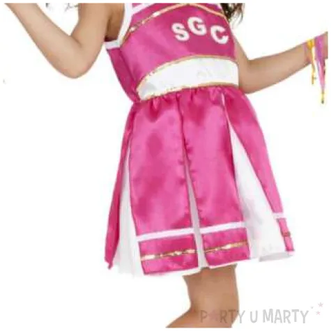 stroj dla dzieci cheerleaderka rozowy smiffys 116 128 cm