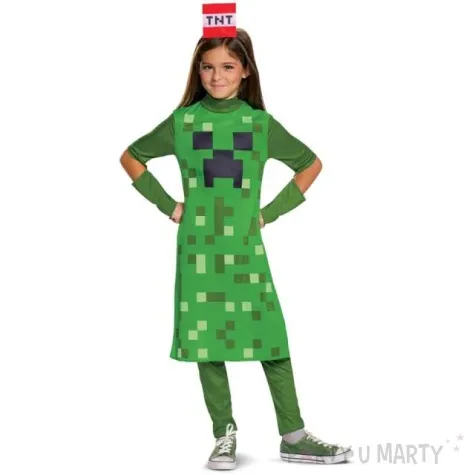 stroj dla dzieci creeper girl minecraft disguise costumes 7 8 lat