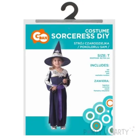 stroj dla dzieci czarodziejka pokoloruj sam godan rozm 92 104
